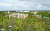 Вид на Финский залив и Нижний парк с Собора Петра и Павла в Петергофе. 115К